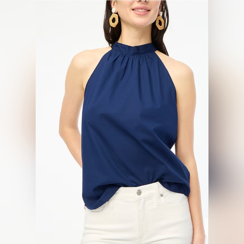 J. Crew Factory Bow Back Tie Halter Tank Top